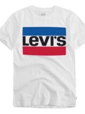 Levi's White Tee with Blue & Red Logo - BNWT - Boys - Size 10-12 years